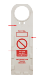 Durable General Scaffolding Pvc Safety Tags 